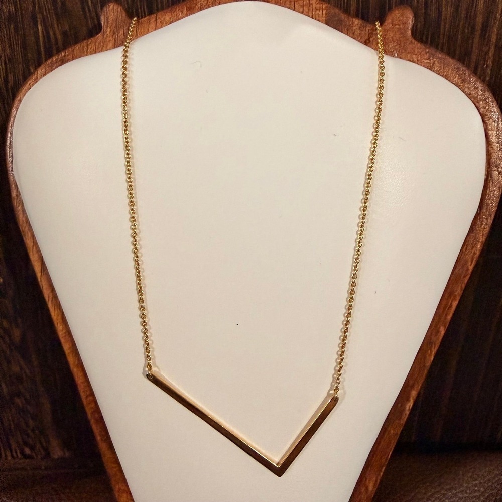 Unbranded L-Bar Necklace Women OS Gold Geometric Minimalist Modern